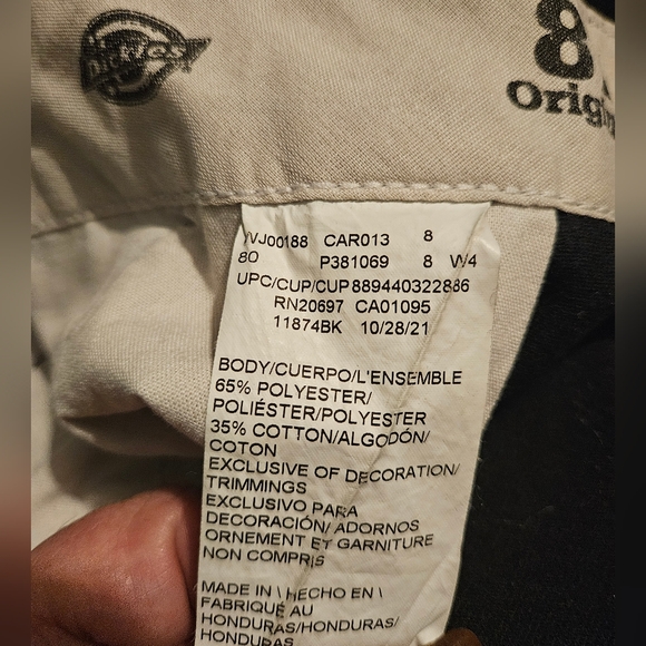 Dickies 874 FLEX Original Fit Work Pants Mens 36x32 Black Mechanical Stretch - Picture 7 of 8
